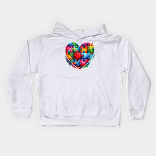 Puzzle Heart Autism Awareness Gift for Birthday, Mother's Day, Thanksgiving, Christmas Kids Hoodie